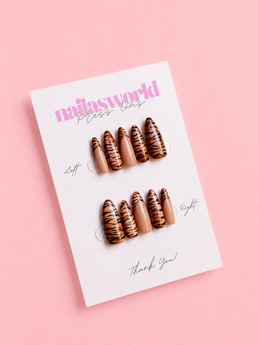 Tiger Eye - Handmade Press On Nails