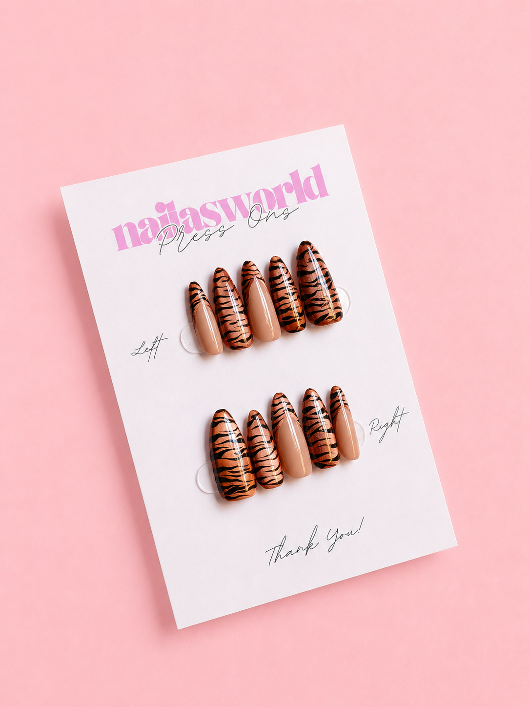 Tiger Eye - Handmade Press On Nails