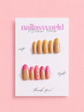 Pink Lemonade - Handmade Press On Nails