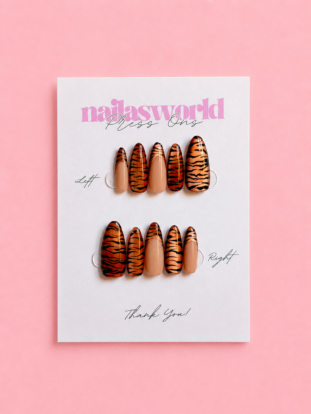 Tiger Eye - Handmade Press On Nails