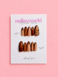 Tiger Eye - Handmade Press On Nails